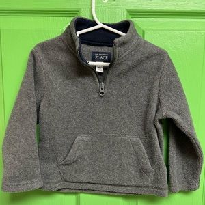 Childrens Place | Toddler boy grey half zip pull over size 18-24mo